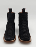 Handcrafted python leather ankle boots