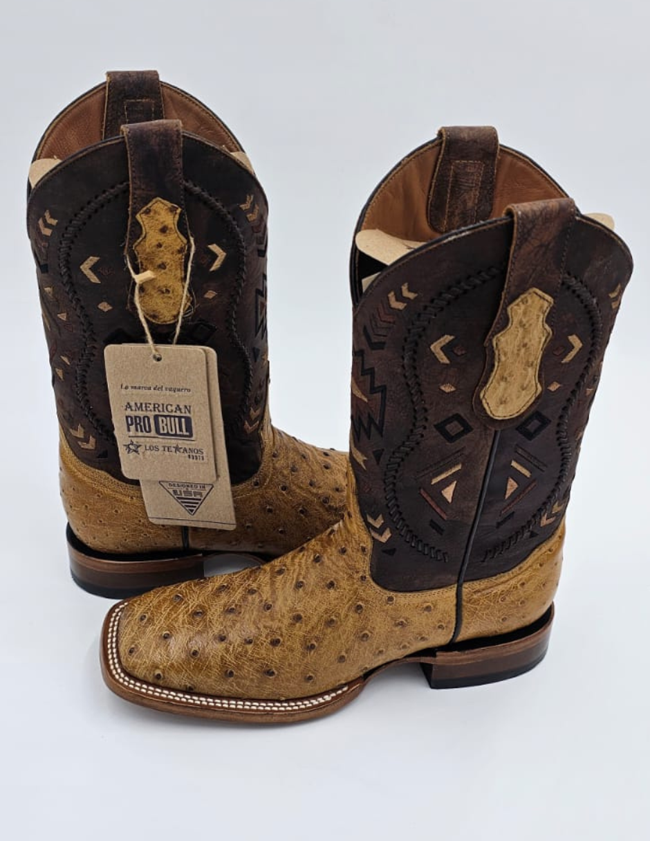 Handcrafted ostrich boot