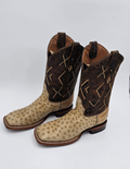 Handcrafted ostrich boot